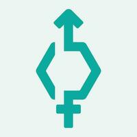 diagonal icon logo gender vector