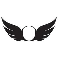 Flying wings logo illustration. vector