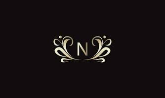 Vintage and luxury logo template vector