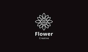 Flower logo template design. vector