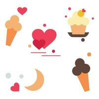 colorful ice cream icon vector