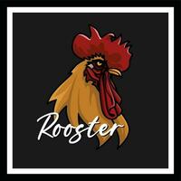 rooster head for logo brand concept vector