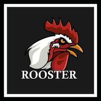 rooster head for logo brand concept vector
