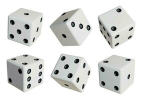 Realistic Detailed 3d Gambling Game Dice Set. Vector