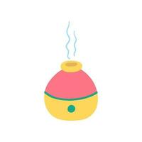 Cartoon Color Aromatherapy Concept Essential Oil Diffuser Fragrance. Vector