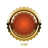 Luxury current red badge and label. vector