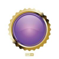 Luxury violet badge. vector