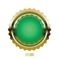 Luxury jade green badge and label. vector