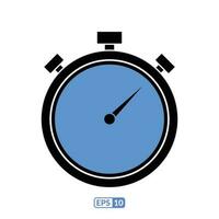 Stopwatch solid symbol EPS10. A stopwatch icon on a white background vector