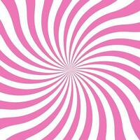 Pink swirling pattern background. Vortex starburst spiral twirl square. Helix rotation rays. Converging scalable stripes. Vector illustration