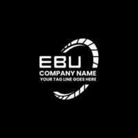 EBU letter logo creative design with vector graphic, EBU simple and modern logo. EBU luxurious alphabet design