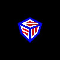 ESW letter logo creative design with vector graphic, ESW simple and modern logo. ESW luxurious alphabet design