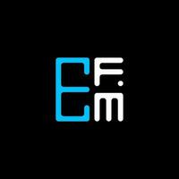 EFM letter logo creative design with vector graphic, EFM simple and modern logo. EFM luxurious alphabet design