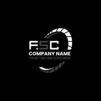 FSC letter logo creative design with vector graphic, FSC simple and modern logo. FSC luxurious alphabet design