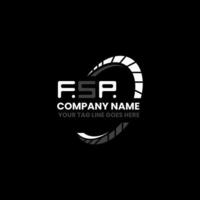 FSP letter logo creative design with vector graphic, FSP simple and modern logo. FSP luxurious alphabet design