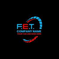 FET letter logo creative design with vector graphic, FET simple and modern logo. FET luxurious alphabet design