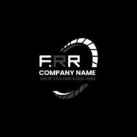 FRR letter logo creative design with vector graphic, FRR simple and modern logo. FRR luxurious alphabet design