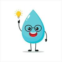 Happy Water Drop Got Inspiration with shiny lamp above vector