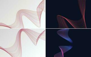 Collection of geometric minimal lines pattern set vector