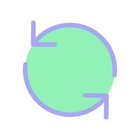 Reload flat color ui icon. Translation in process. Update app. Waiting for synchronization. Simple filled element for mobile app. Colorful solid pictogram. Vector isolated RGB illustration
