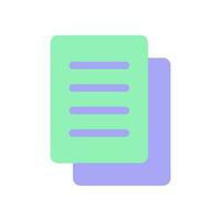 Copy flat color ui icon. Duplicate document and text. Translator feature. Save to cache. Simple filled element for mobile app. Colorful solid pictogram. Vector isolated RGB illustration