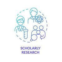 Scholarly research blue gradient concept icon. Historical study. Genealogical research motivation abstract idea thin line illustration. Isolated outline drawing vector