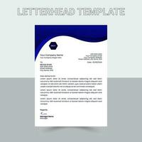 Minimal Corporate Letterhead template design with geometric shapes. Vector graphic design.