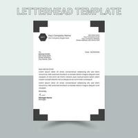 Minimal Corporate Letterhead template design with geometric shapes. Vector graphic design.