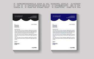 Minimal Corporate Letterhead template design with geometric shapes. Vector graphic design.