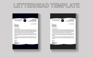 Minimal Corporate Letterhead template design with geometric shapes. Vector graphic design.