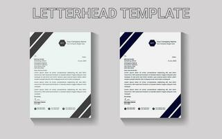 Minimal Corporate Letterhead template design with geometric shapes. Vector graphic design.