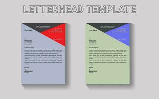 Minimal Corporate Letterhead template design with geometric shapes. Vector graphic design.