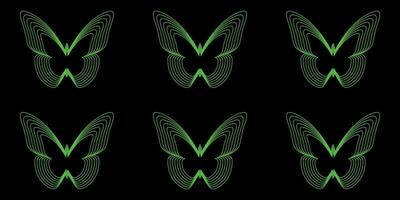 Butterflies.Y2k aesthetic.Futuristic design elements. Shape set y2k style for banner.Shape set y2k style for decoaration.Shape set y2k style for poster.Trendy geometric forms.Simple shapes.Trendy 90s. vector