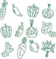 vegetables and fruits vectors pack