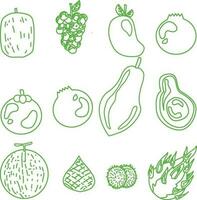 vegetables and fruits vectors pack