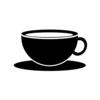 taza de café té con vapor icono en negro sencillo diseño en aislado antecedentes. eps 10 vector