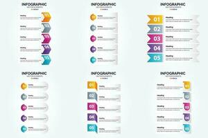 ilustración vectorial infografía conjunto de diseño plano para folleto publicitario y revista vector