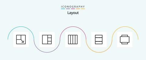 Layout Line 5 Icon Pack Including . rotate. vector