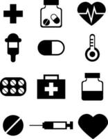 Medical set, icon vector. vector