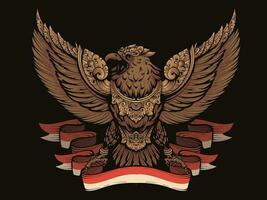 Illustration of garuda - indonesia independence day vector