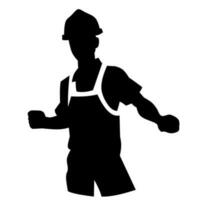 Construction worker silhouette Vector illustration