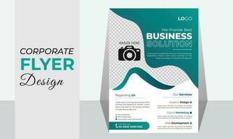 Minimal corporate business flyer design template free vector