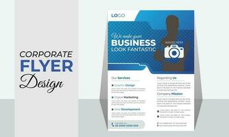 Minimal corporate business flyer design template free vector