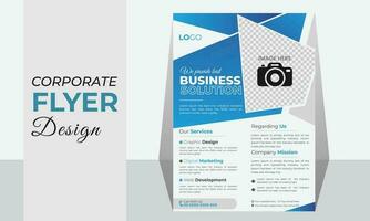 Minimal corporate business flyer design template free vector