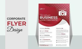 Minimal corporate business flyer design template free vector