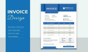 Invoice Design Template vector