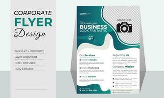 Minimal corporate business flyer design template free vector