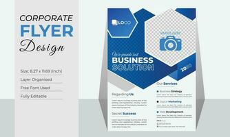Minimal corporate business flyer design template free vector