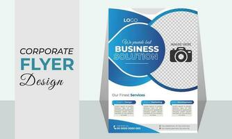 Minimal corporate business flyer design template free vector