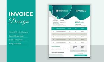 Invoice Design Template vector